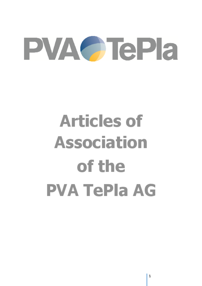 Statutes PVA TePla